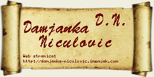 Damjanka Niculović vizit kartica